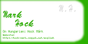 mark hock business card